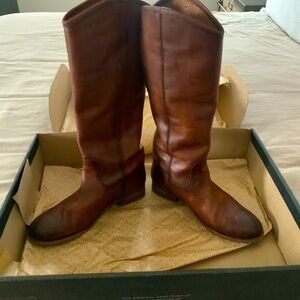Frye Brown Leather Tall Boots